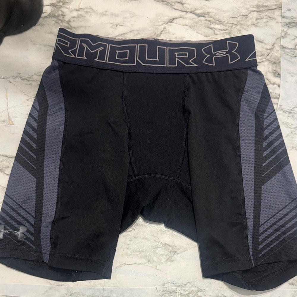 Under Armour Black and Gray Athletic Shorts